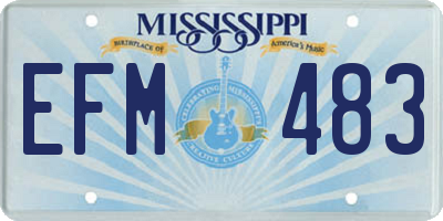 MS license plate EFM483