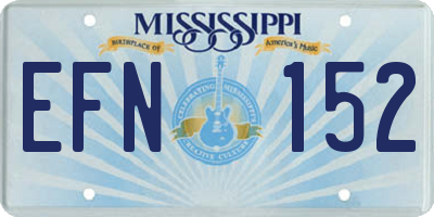 MS license plate EFN152