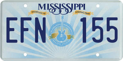 MS license plate EFN155