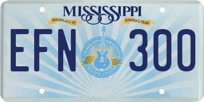 MS license plate EFN300