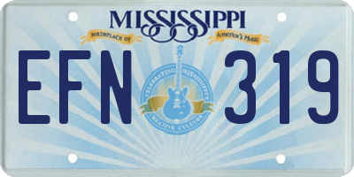 MS license plate EFN319