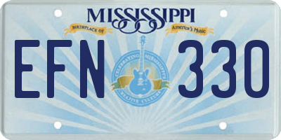 MS license plate EFN330