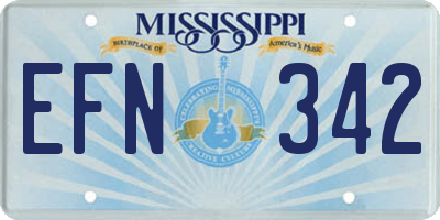 MS license plate EFN342