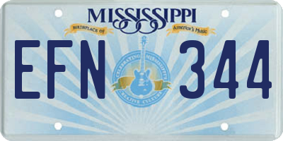 MS license plate EFN344
