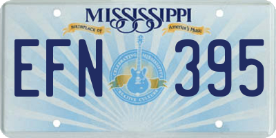 MS license plate EFN395