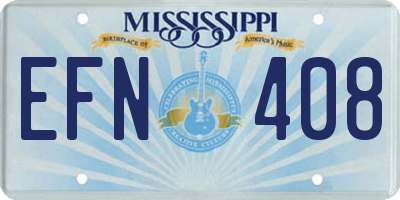 MS license plate EFN408