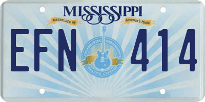 MS license plate EFN414