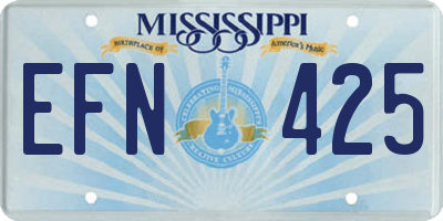 MS license plate EFN425