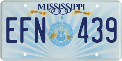 MS license plate EFN439