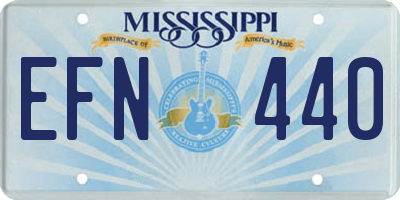 MS license plate EFN440