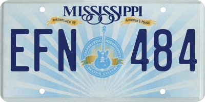 MS license plate EFN484