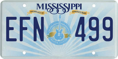 MS license plate EFN499