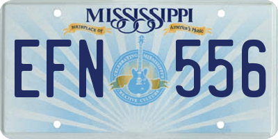 MS license plate EFN556