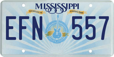 MS license plate EFN557