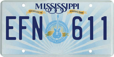 MS license plate EFN611