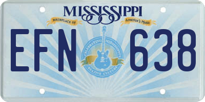 MS license plate EFN638