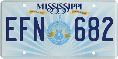 MS license plate EFN682