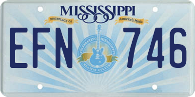 MS license plate EFN746