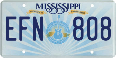 MS license plate EFN808