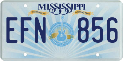 MS license plate EFN856