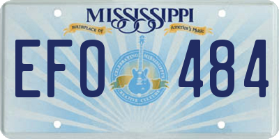 MS license plate EFO484