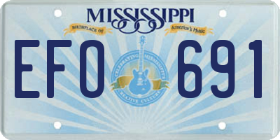 MS license plate EFO691