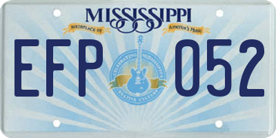 MS license plate EFP052