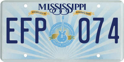 MS license plate EFP074
