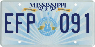 MS license plate EFP091