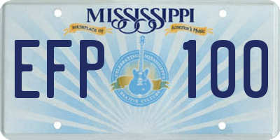MS license plate EFP100