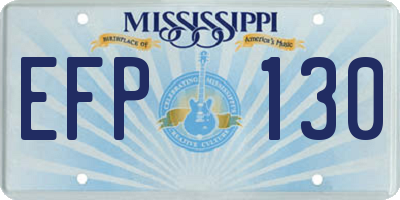 MS license plate EFP130