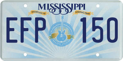 MS license plate EFP150