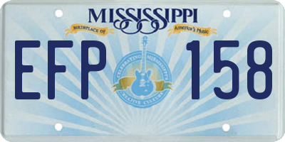MS license plate EFP158