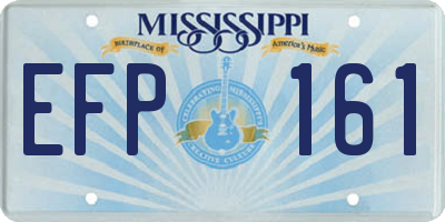 MS license plate EFP161