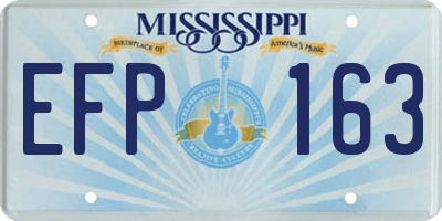 MS license plate EFP163