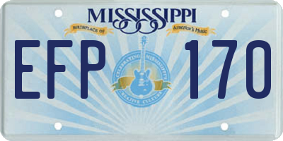 MS license plate EFP170