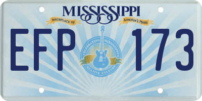 MS license plate EFP173