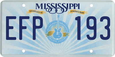 MS license plate EFP193