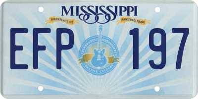 MS license plate EFP197