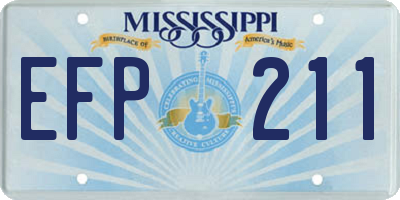 MS license plate EFP211