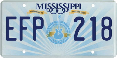 MS license plate EFP218