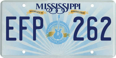 MS license plate EFP262