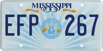 MS license plate EFP267