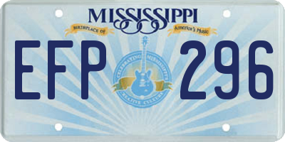 MS license plate EFP296