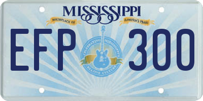 MS license plate EFP300