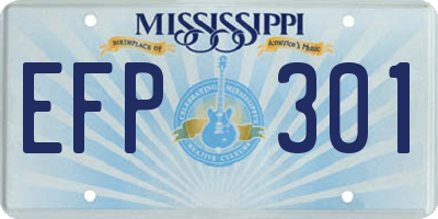 MS license plate EFP301