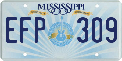 MS license plate EFP309