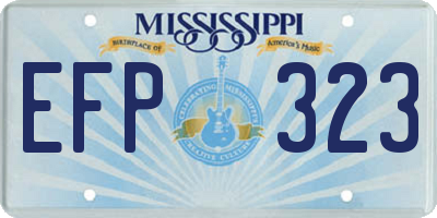 MS license plate EFP323