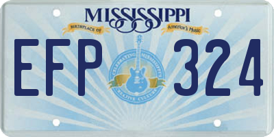 MS license plate EFP324