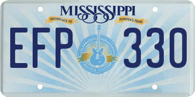 MS license plate EFP330